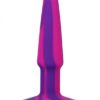 A-play - Groovy Anální kolík 10 cm - růžová/fialová/modrá
