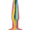 A-play - Groovy Anální kolík 10 cm - žlutá/zelená/modrá