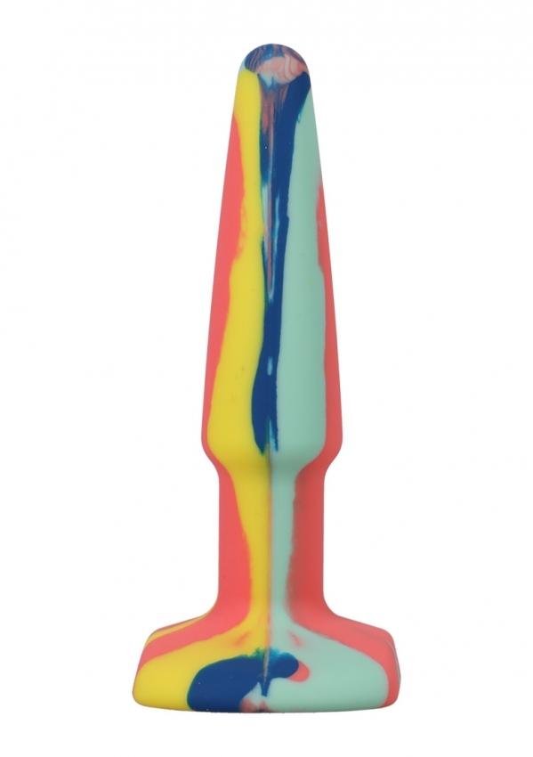 A-play-Groovy-Analni-kolik-10-cm-zlutazelenamodra-2 A-play - Groovy Anální kolík 10 cm - žlutá/zelená/modrá