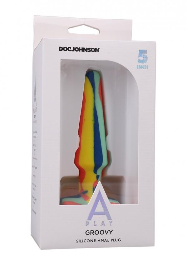 A-play-Groovy-Analni-kolik-12-cm-zlutazelenamodra-4 A-play - Groovy Anální kolík 12 cm - žlutá/zelená/modrá
