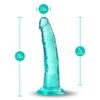B Yours plus Dildo s přísavkou 19 cm - tyrkysové