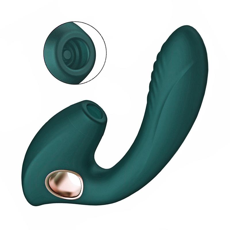 BASIC-X-Alyssa-stimulator-klitorisu-a-vibrator-2v1-zeleny BASIC X Alyssa stimulátor klitorisu a vibrátor 2v1 zelený