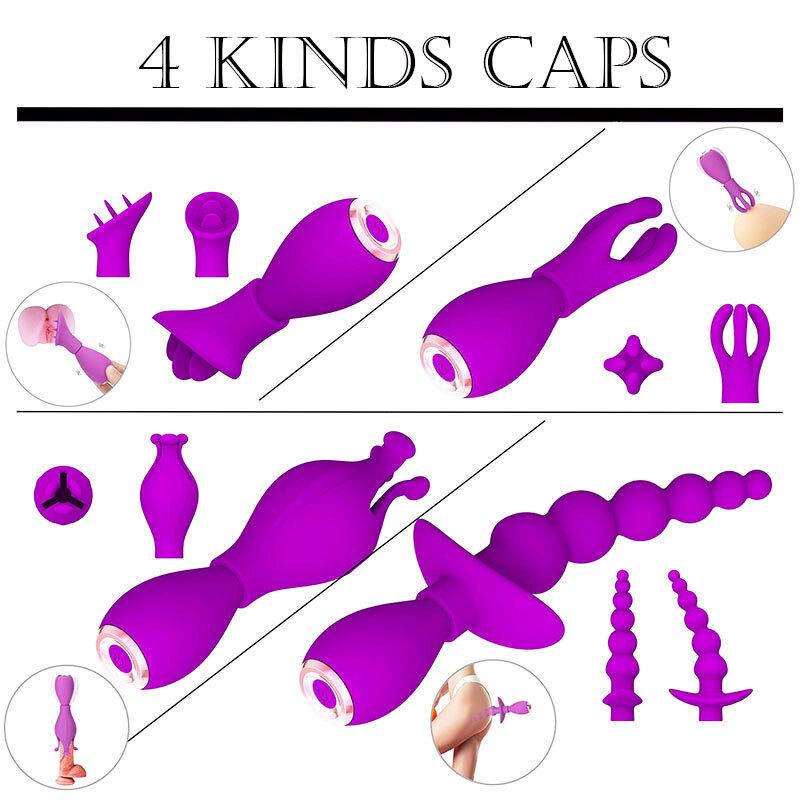 BASIC-X-Angel-vibrator-s-vymenitelnymi-nastavci-5v1-fialovy-6 BASIC X Angel vibrátor s vyměnitelnými nástavci 5v1 fialový