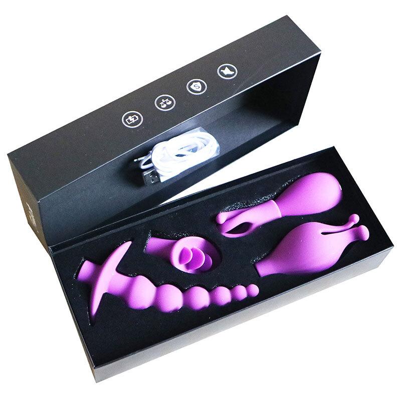 BASIC-X-Angel-vibrator-s-vymenitelnymi-nastavci-5v1-fialovy-8 BASIC X Angel vibrátor s vyměnitelnými nástavci 5v1 fialový