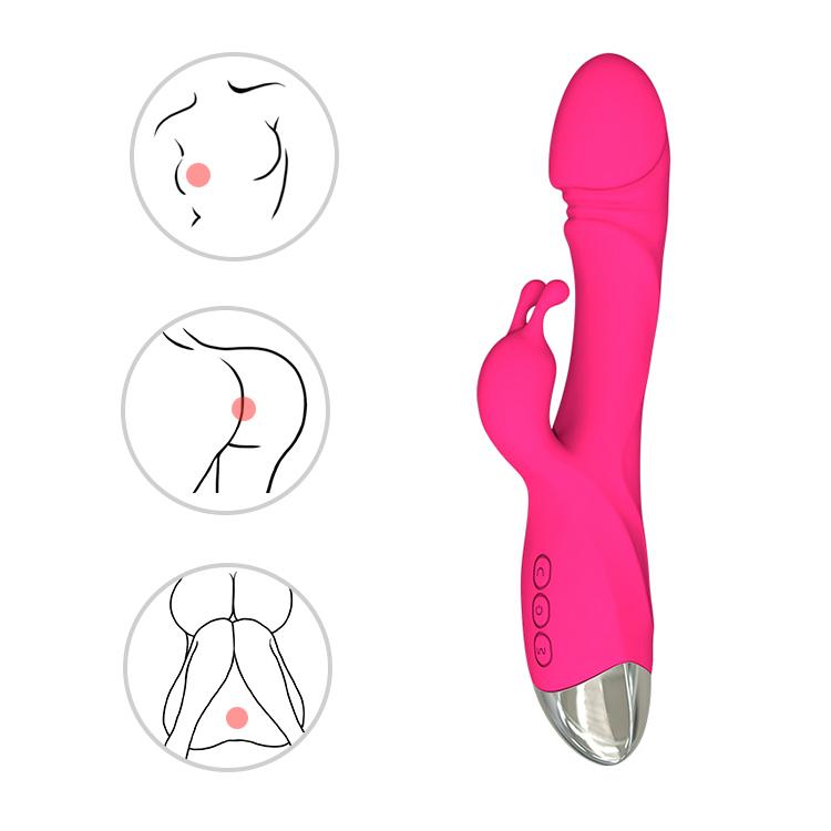 BASIC-X-Axel-rabbit-vibrator-ruzovy-4 BASIC X Axel rabbit vibrátor růžový