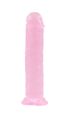 BASIC X Perry gelové dildo s přísavkou růžové vel. M