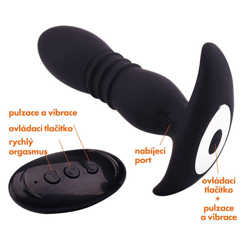 BASIC-X-Rafael-vibracni-analni-kolik-na-dalkove-ovladani-cerny-4 BASIC X Rafael vibrační anální kolík na dálkové ovládání černý