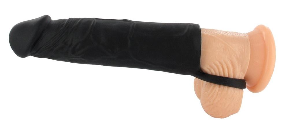 BASIC-X-Realisticky-zvetsujici-navlek-na-penis-M-cerny-10 BASIC X Realistický zvětšující návlek na penis M - černý