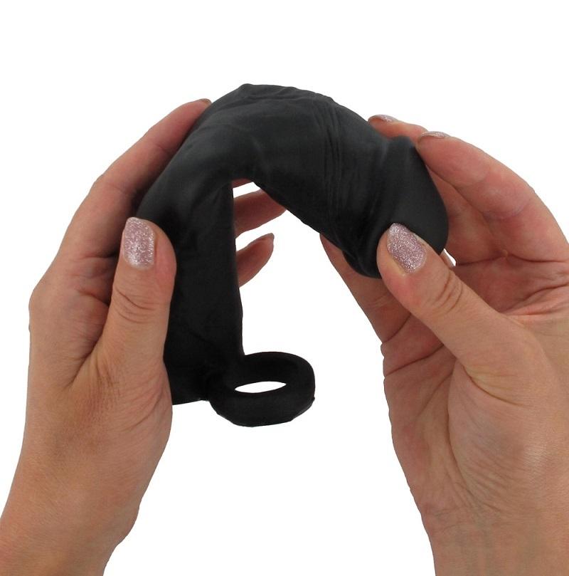 BASIC-X-Realisticky-zvetsujici-navlek-na-penis-M-cerny-8 BASIC X Realistický zvětšující návlek na penis M - černý