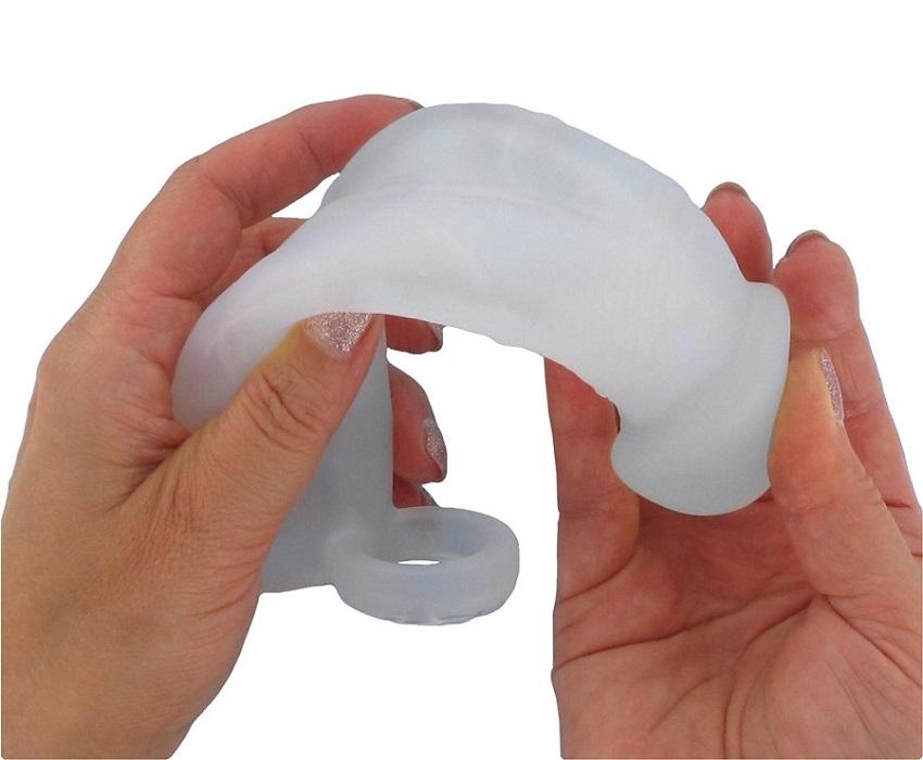 BASIC-X-Realisticky-zvetsujici-navlek-na-penis-M-transparentni-6 BASIC X Realistický zvětšující návlek na penis M - transparentní