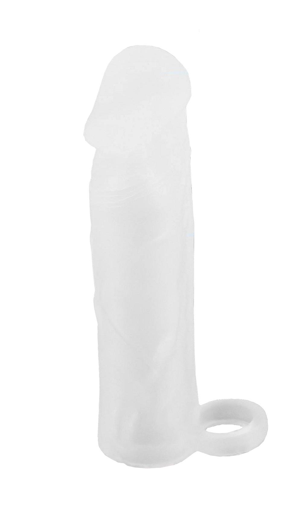 BASIC-X-Realisticky-zvetsujici-navlek-na-penis-M-transparentni BASIC X Realistický zvětšující návlek na penis M - transparentní
