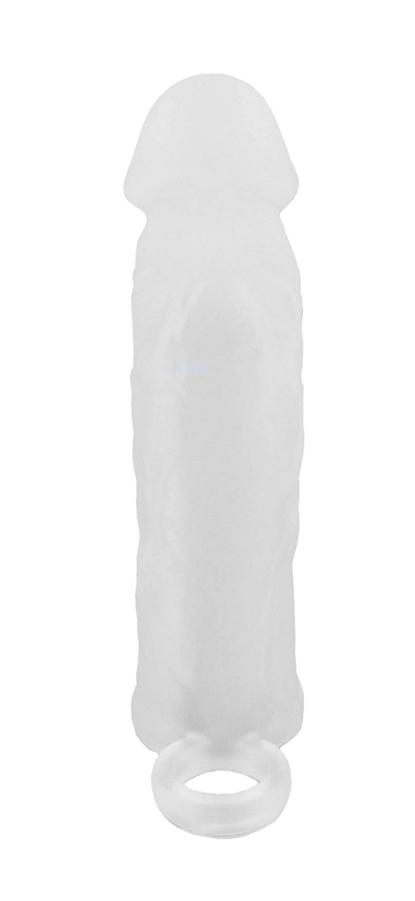 BASIC-X-Realisticky-zvetsujici-navlek-na-penis-S-transparentni-2 BASIC X Realistický zvětšující návlek na penis S - transparentní