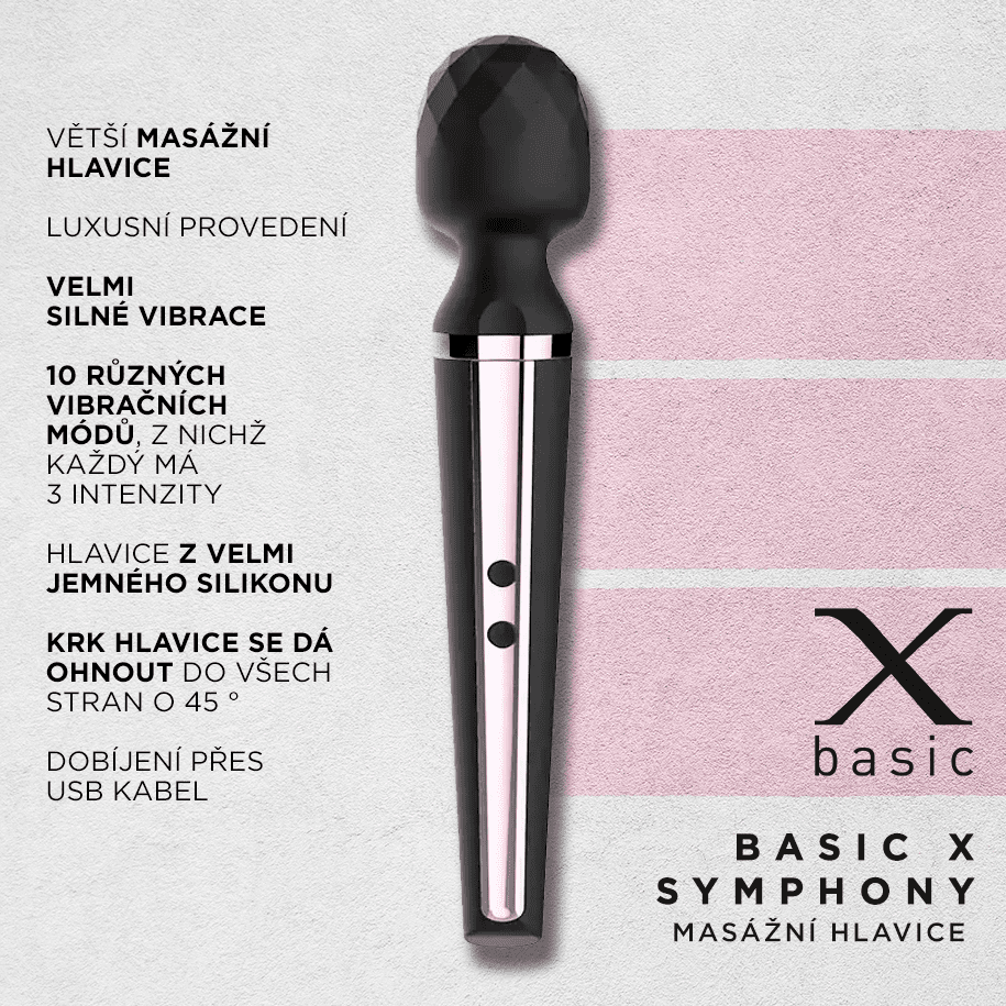 BASIC-X-Symphony-masazni-hlavice-cerna-2 BASIC X Symphony masážní hlavice černá