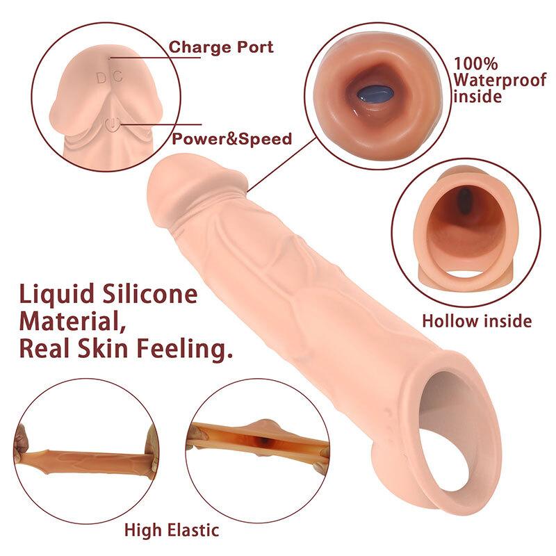 BASIC-X-vibracni-navlek-na-penis-hnedy-6 BASIC X vibrační návlek na penis hnědý