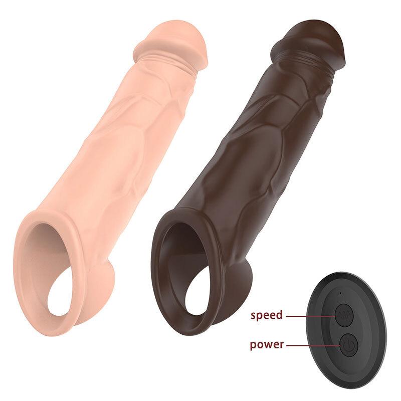 BASIC-X-vibracni-navlek-na-penis-hnedy-8 BASIC X vibrační návlek na penis hnědý