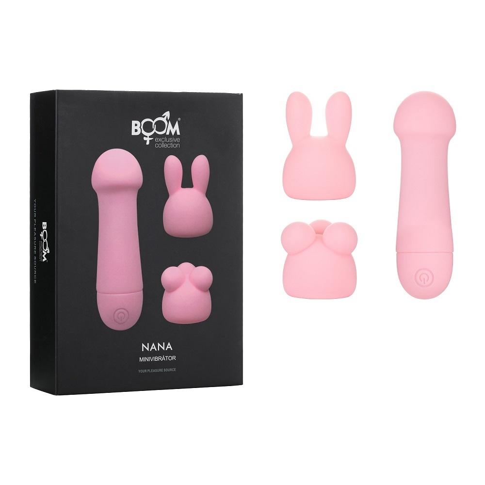 BOOM-NANA-set-vibratoru-a-navleku-ruzova-4 BOOM NANA set vibrátoru a návleků růžová