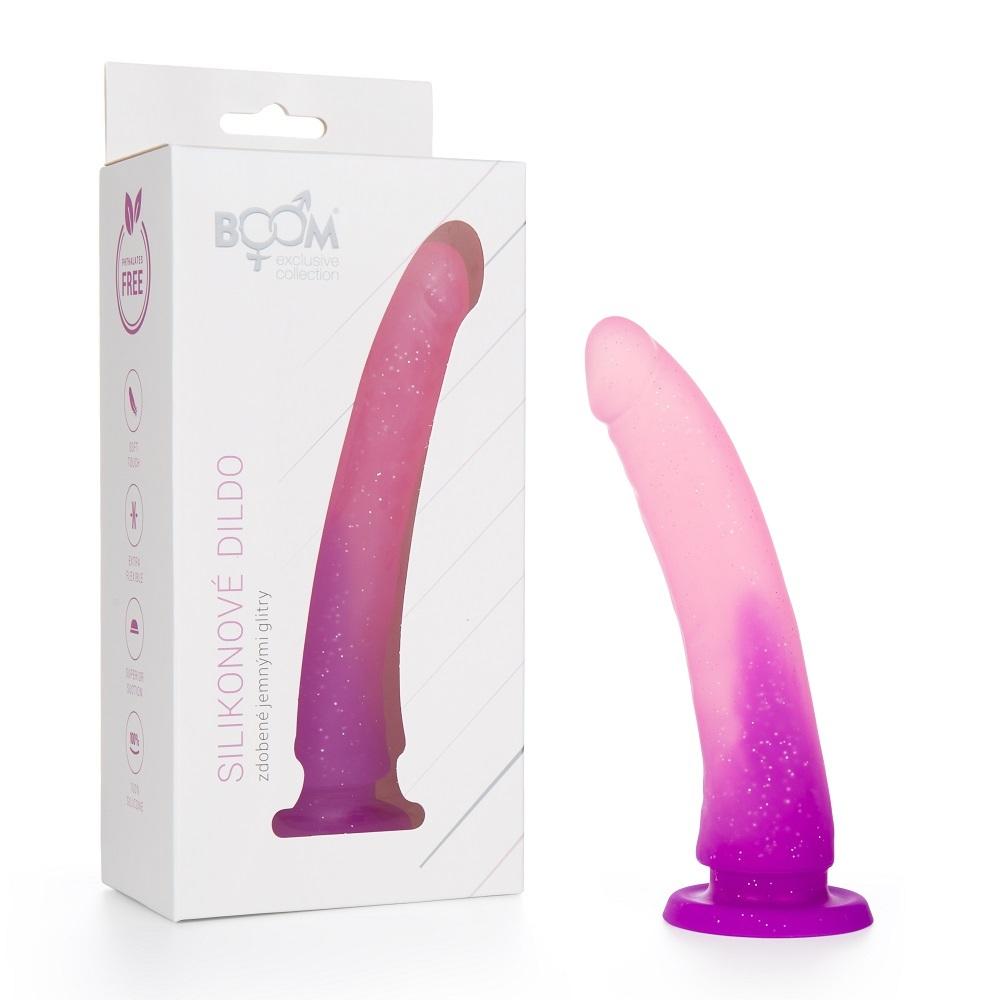 BOOM-silikonove-dildo-zdobene-jemnymi-glitry-6 BOOM silikonové dildo zdobené jemnými glitry