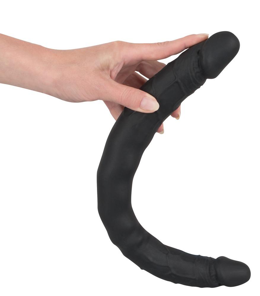 Bad-Kitty-Double-Dong-oboustranne-silikonove-dildo-cerne-2 Bad Kitty Double Dong - oboustranné silikonové dildo černé