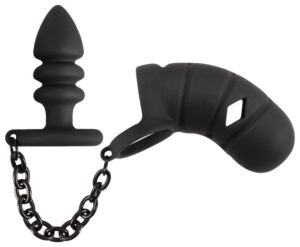 Black Velvets Klec na penis a anální kolík