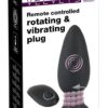 Black Velvets Remote Controlled Silicone Rotating & Vibrating Plug