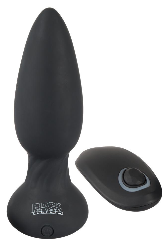 Black-Velvets-Remote-Controlled-Silicone-Rotating-Vibrating-Plug-2 Black Velvets Remote Controlled Silicone Rotating & Vibrating Plug