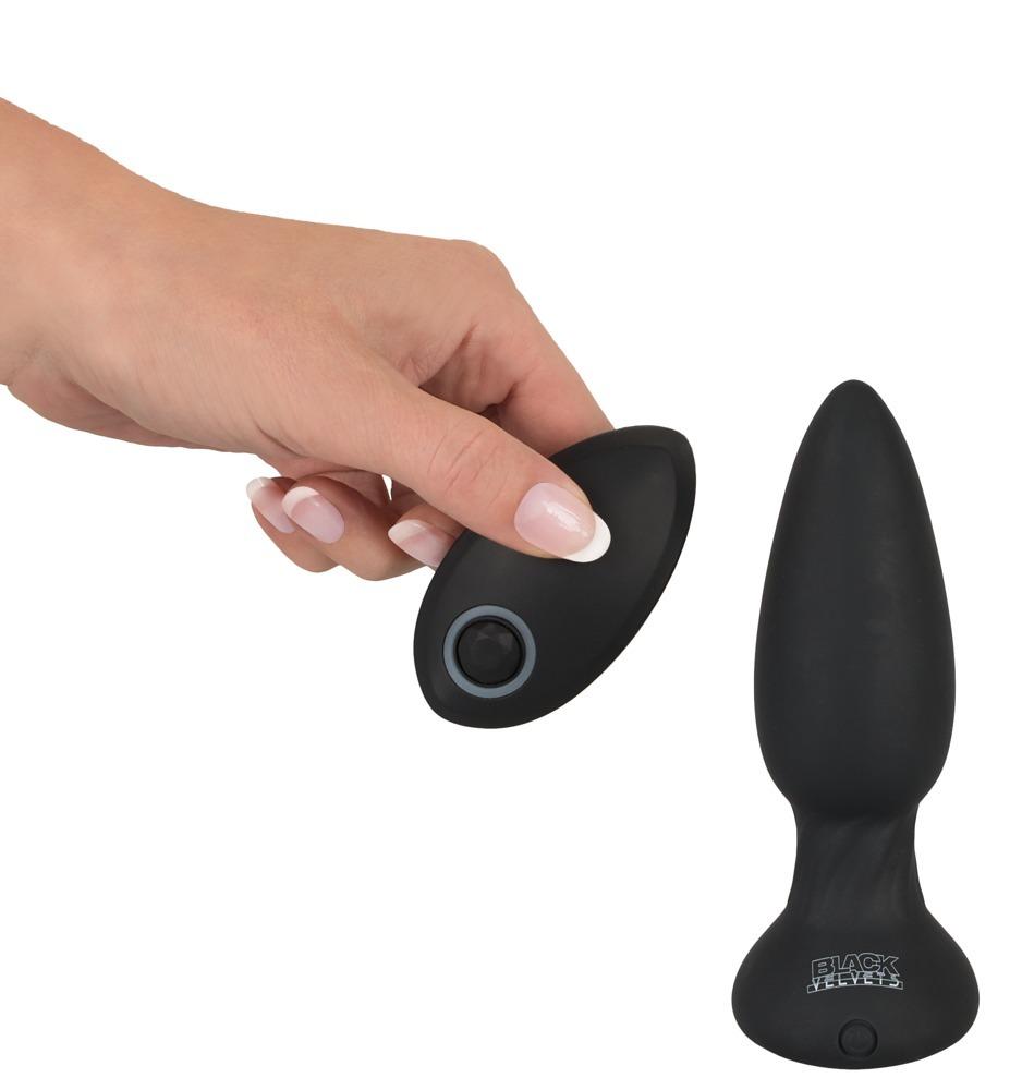 Black-Velvets-Remote-Controlled-Silicone-Rotating-Vibrating-Plug-4 Black Velvets Remote Controlled Silicone Rotating & Vibrating Plug