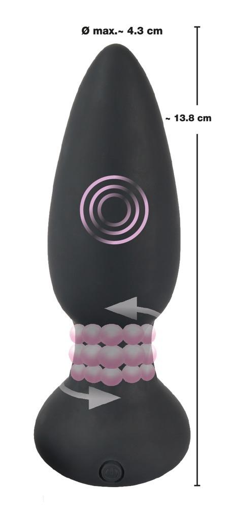 Black-Velvets-Remote-Controlled-Silicone-Rotating-Vibrating-Plug-6 Black Velvets Remote Controlled Silicone Rotating & Vibrating Plug