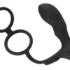Black Velvets Vibrátor na prostatu s dvojitým kroužkem