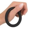 Black Velvets XXL erekční kroužek na penis a varlata