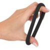 Black Velvets XXL erekční kroužek na penis a varlata