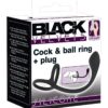 Black Velvets erekční kroužek se stimulátorem prostaty