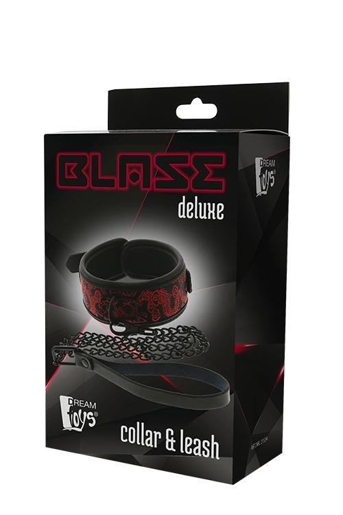 Blaze-Deluxe-obojek-s-voditkem-neoprenovy-cerveno-cerny-2 Blaze Deluxe obojek s vodítkem neoprenový červeno-černý