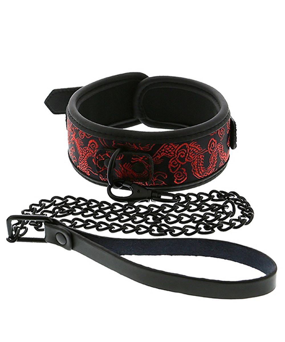 Blaze-Deluxe-obojek-s-voditkem-neoprenovy-cerveno-cerny Blaze Deluxe obojek s vodítkem neoprenový červeno-černý