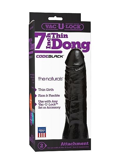 Doc-Johnson-pripinaci-dildo-pro-system-Vac-U-Lock-CodeBlack-Thin-Dong-18-cm-2 Doc Johnson připínací dildo pro systém Vac-U-Lock CodeBlack Thin Dong 18 cm