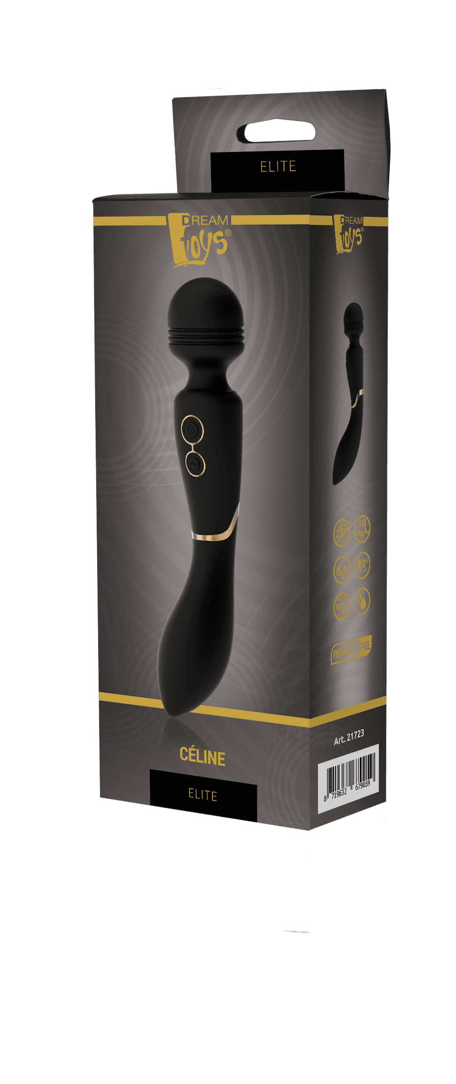 Dream-Toys-Elite-Celine-2v1-masazni-hlavice-a-vibrator-10 Dream Toys Elite Celine - 2v1 masážní hlavice a vibrátor
