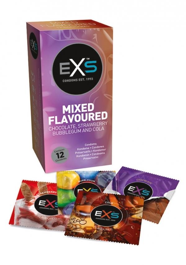 EXS-Mixed-Flavored-Kondomy-12-ks EXS Mixed Flavored Kondomy 12 ks