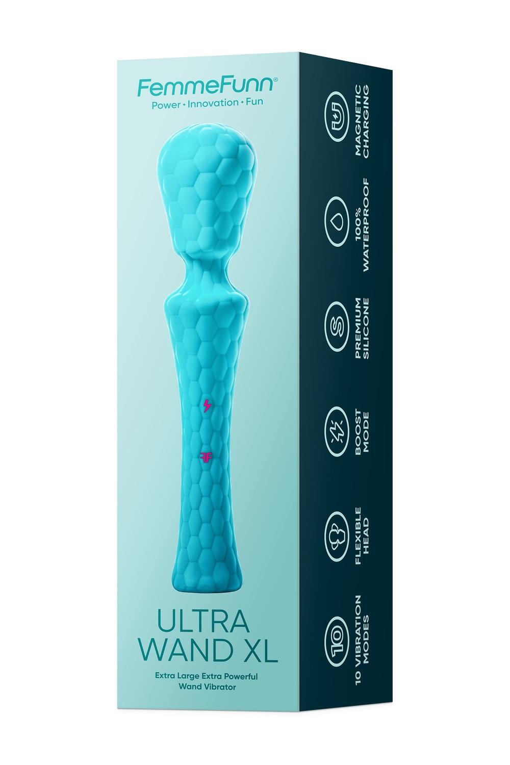 FemmeFun-Ultra-wand-XL-Masazni-hlavice-Turquoise-4 FemmeFun Ultra wand XL Masážní hlavice - Turquoise