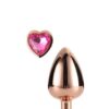Gleaming Love anální kolík rosegold růžové srdce S