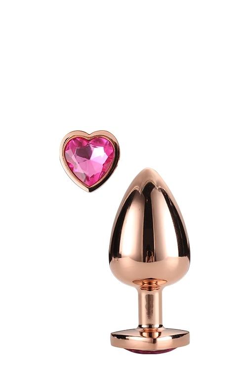 Gleaming-Love-analni-kolik-rosegold-ruzove-srdce-S-2 Gleaming Love anální kolík rosegold růžové srdce S