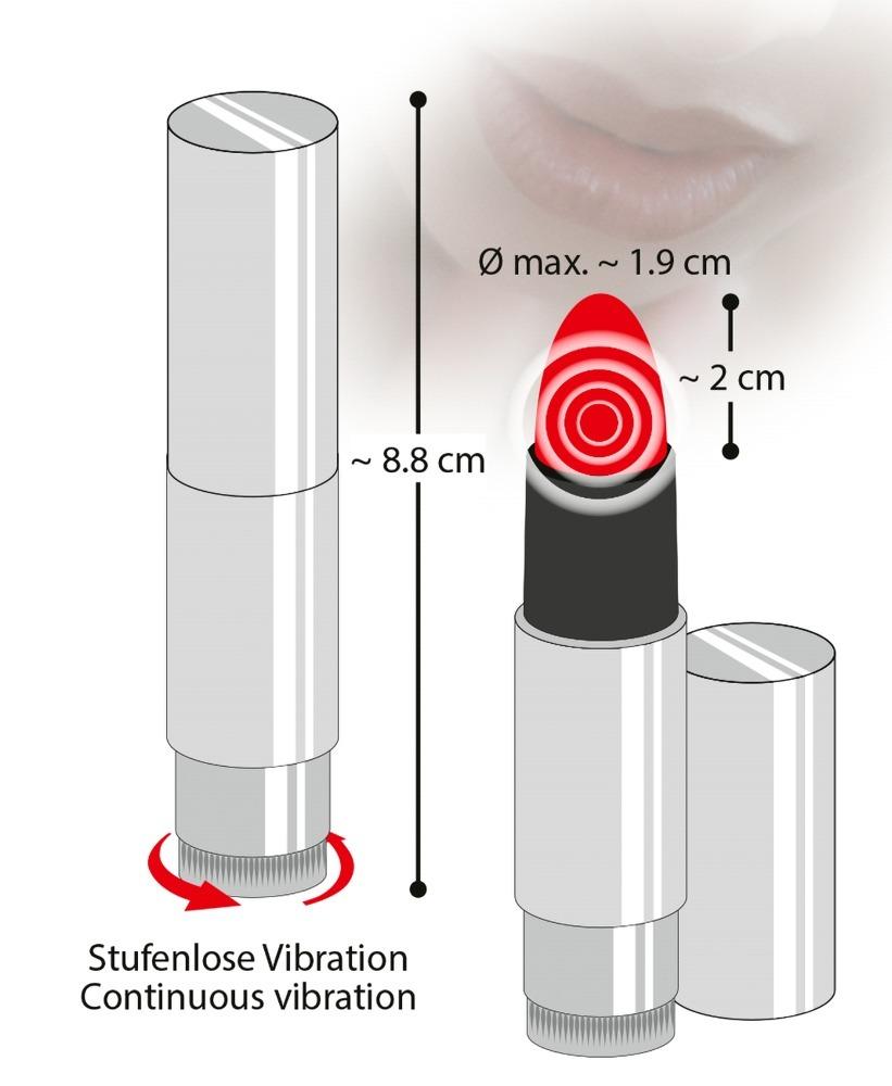 Kiss-me-Minivibrator-rtenka-6 Kiss me Minivibrátor rtěnka