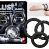 Lust three kroužky na penis - černé