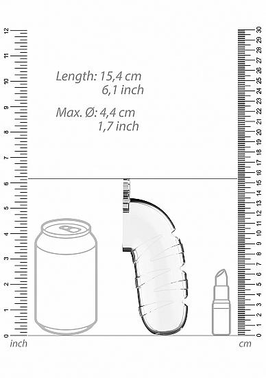 ManCage-17-Klec-na-penis-125-cm-transparentni-4 5 cm - transparentní
