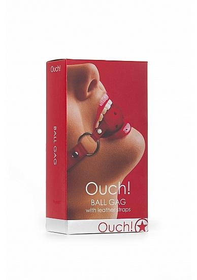 Ouch-Gag-Ball-Prodysny-roubik-cerveny-2 Ouch! Gag Ball Prodyšný roubík - červený