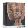 Ouch! Kožená pouta na ruce a nohy - černá