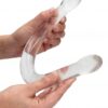 REALROCK Non Realistic oboustranné gelové dildo 42 cm - transparentní