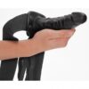 Realrock Hollow Strap-on dutý připínací penis 16 cm - černý