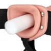 Realrock Hollow Strap-on dutý připínací penis 16 cm  - tělový