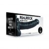 Realrock Hollow Strap-on dutý připínací penis s varlaty 18 cm - černý