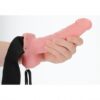 Realrock Hollow Strap-on dutý připínací penis s varlaty 18 cm - tělový