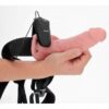 Realrock Vibrating Hollow Strap-on dutý připínací penis 21 cm - tělový